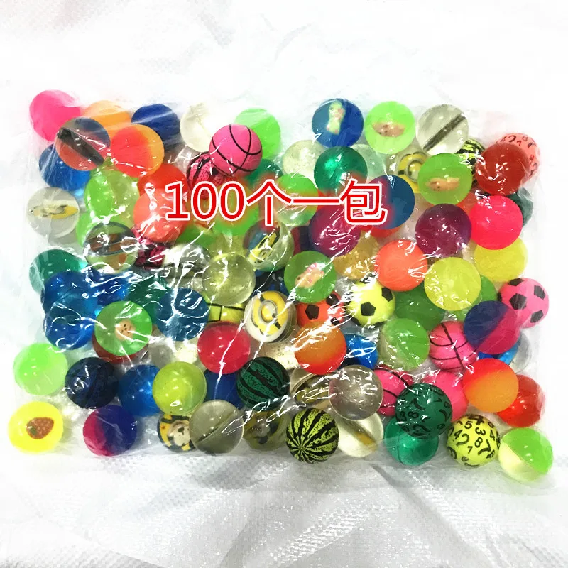 

32 Mixed Only Elastic Ball Unary Gashapon Machine Rubber Slip-Bag 100 CHILDREN'S Toy Elastic Ball