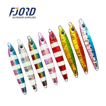 

FJORD 5pcs/lot 20g 30g 40g 60g Slow shake Metal Jig sardine Long casting Laser Luminous Lead Baits Sea Fishing Jigging Lure
