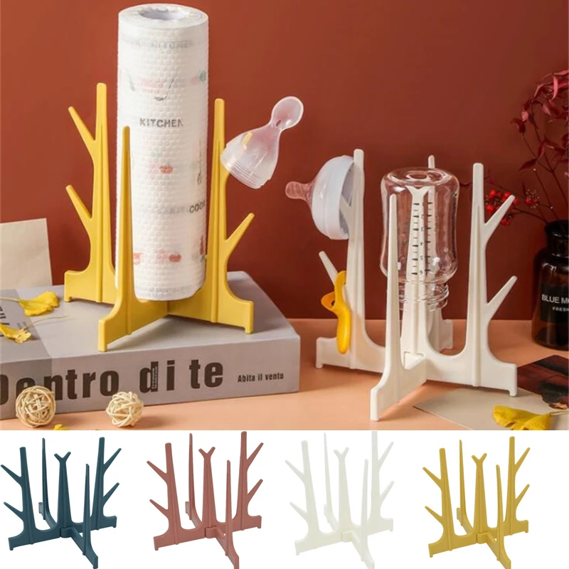 

Bottle Drying Rack Baby Feeding Bottles Drain Rack Pacifier Cleaning Dryer Drainer Storage Creative Tree Branch Holder