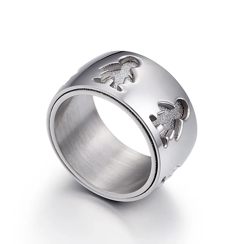 ANILLO женские матовые кольца для мальчиков и девочек, модные кольца из нержавеющей стали золотого и серебряного цвета для женщин, свадебные украшения - Цвет основного камня: boy silver