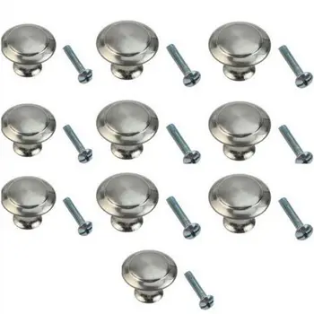 

Hot 10pcs/set 304 Stainless Steel Door Handles 23mm 27mm 30mm Round Drawer Handles for Kitchen Cabinet Hardware