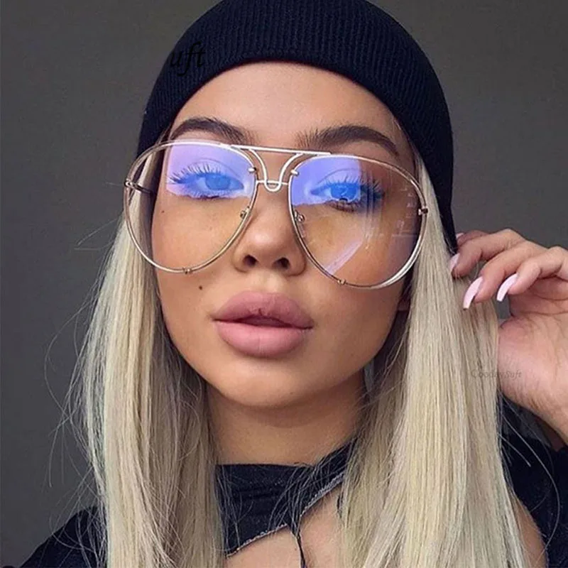 2025 New Fashion Pilot Sunglasses Women Oversized Luxury Sun Glasses For Female Cool Mirror Vintage Lady Gradient Shades UV400 - Image 3