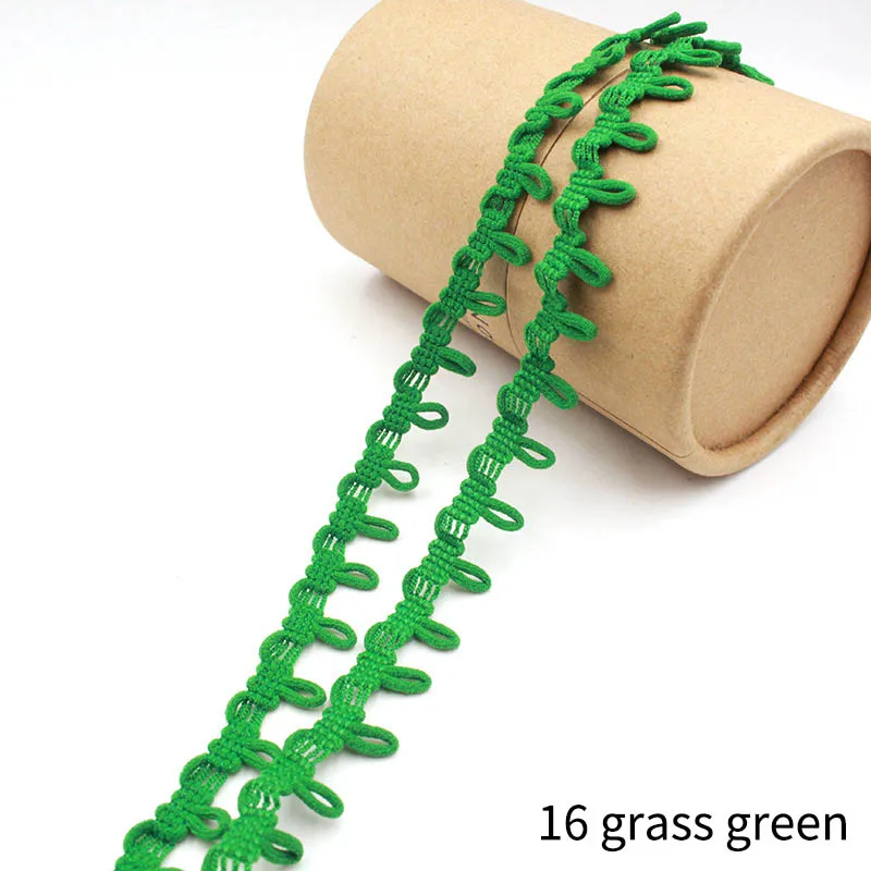 16 grass green Сделай Сам, ручная работа, петли для пуговиц, кружево, обрезка, многоцветная эластичная кружевная лента, 25 ярдов, швейные изделия, Ширина 1,5 см, аксессуары для одежды - Цвет: 16 grass green