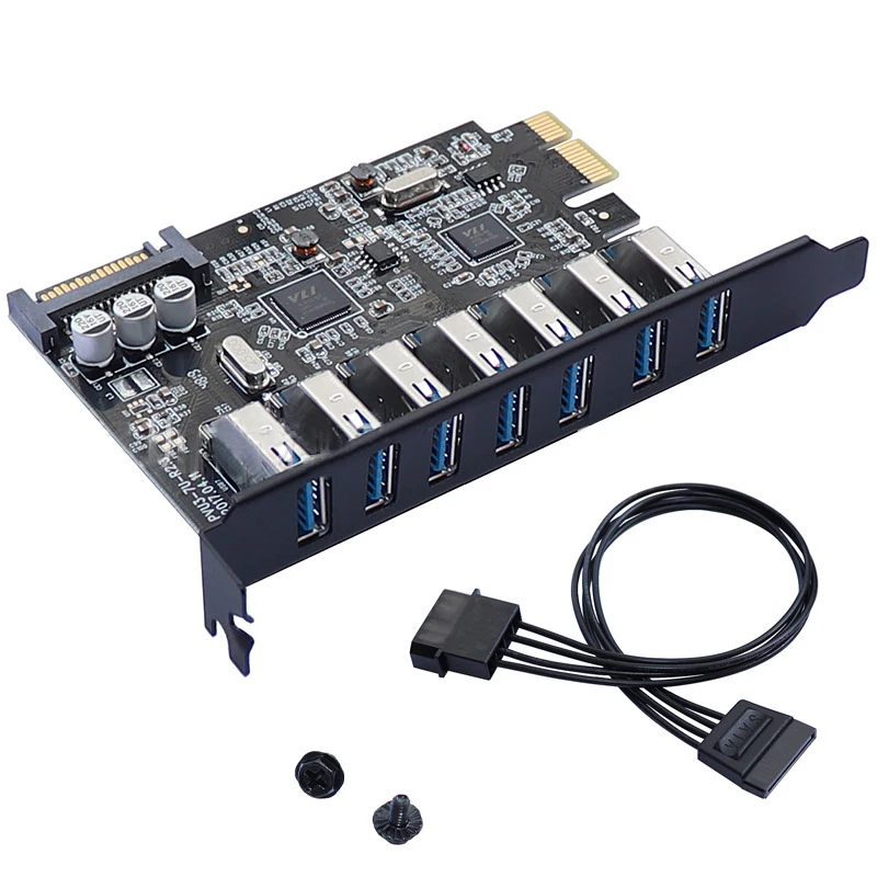 riser cartão portátil 7 portas pci express