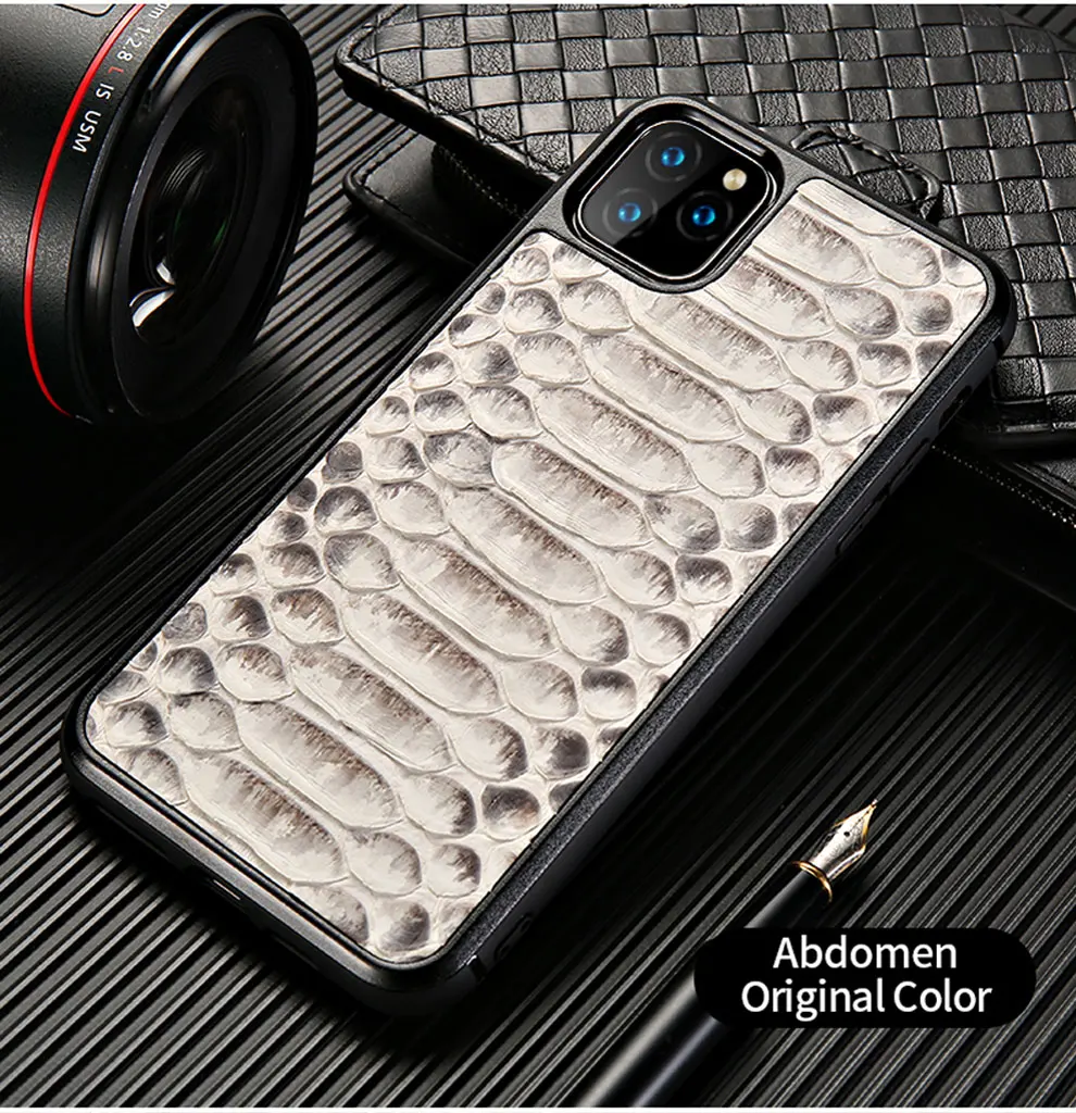 Роскошный чехол для телефона из натуральной кожи питона для Apple iPhone 11 11 Pro 11 Pro Max X XS Max XR 7 8 6 6s 7 Plus 8 plus змеиная кожа