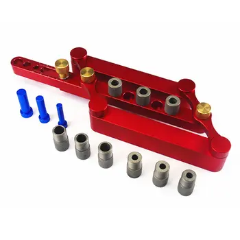 

Self-Centering Woodworking Doweling Jig Kit 6/8/10mm Drill Guide Wood Dowel Puncher Locator for Household Carpentry Tools