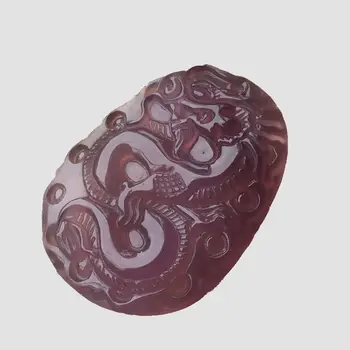 

Natural Explosion Emperor Purple Chalcedony Dragon Flower Pendant Men and Women Agate Pendant Gift