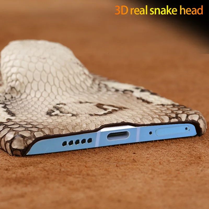 Genuine Leather snakeskins 3D phone case For Huawei P30 Pro mate 20 30 P20 Pro Lite Y9 P SMART 2019 Cove For Honor 10 20 8X Pro