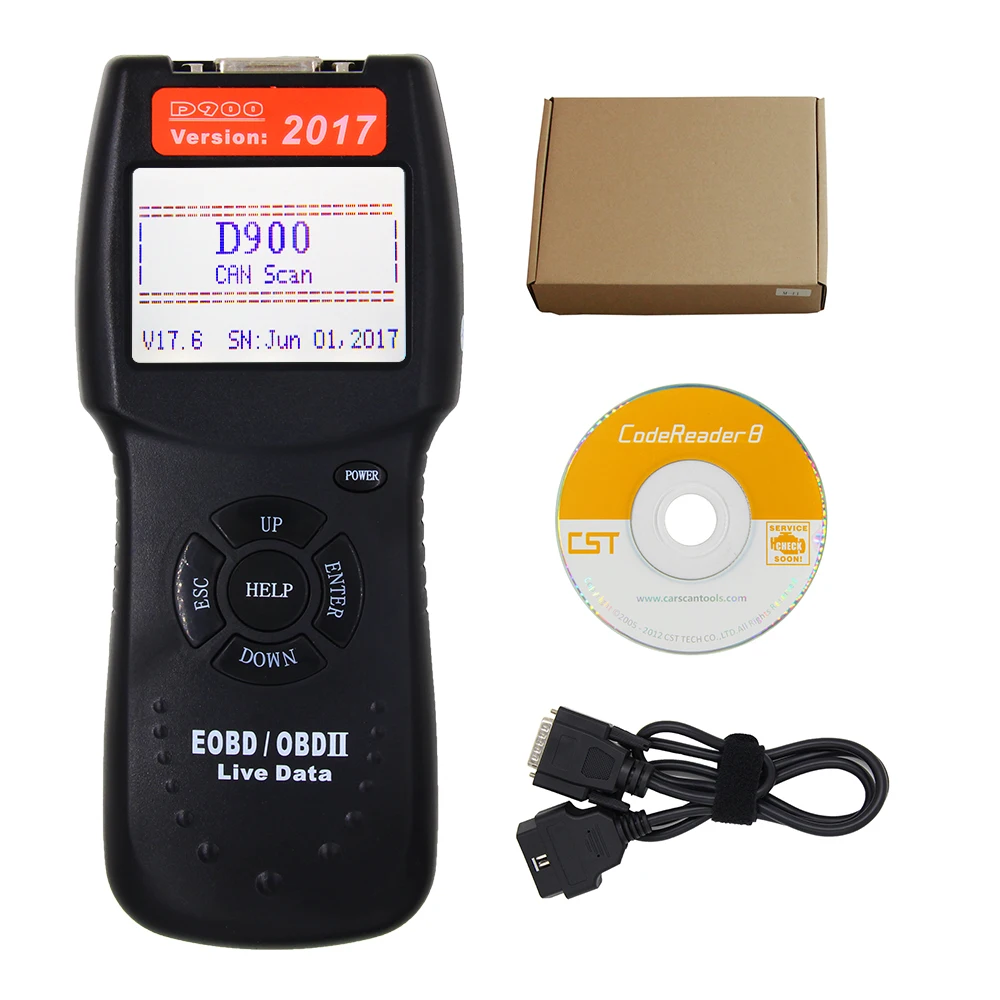 D900 CANBUS полный OBD2 сканер OBD 2 устройство считывания кода двигателя Creader D900 автомобильный диагностический инструмент PK CR319 AD310 ELM327 инструмент сканирования
