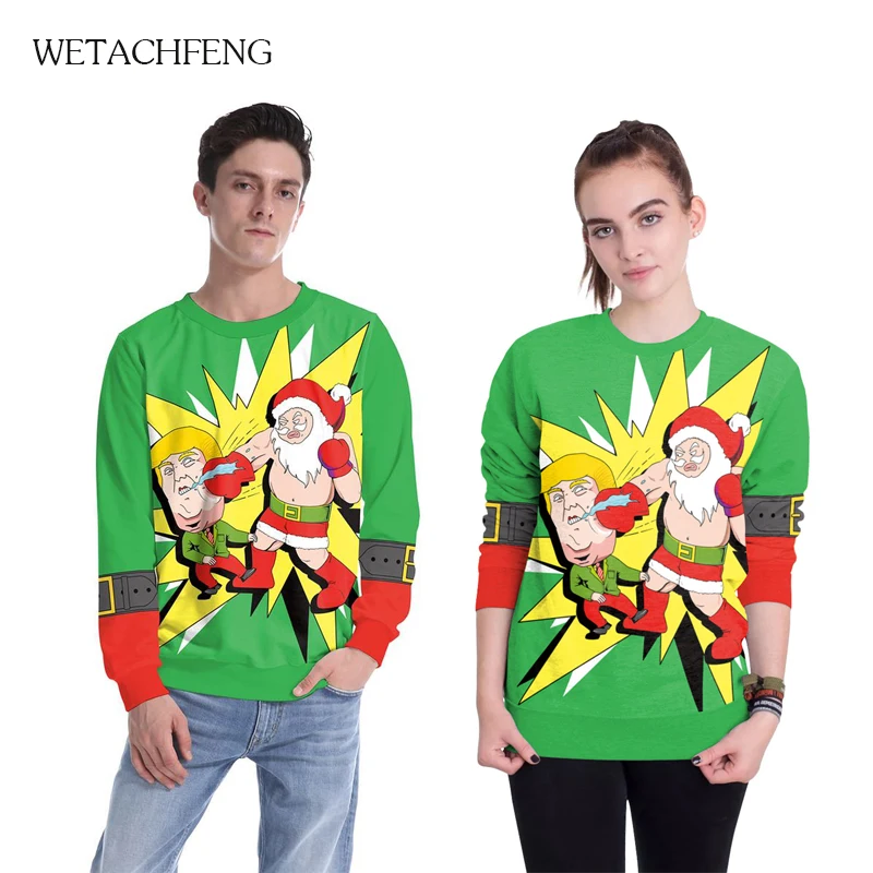 

2020 Ugly Christmas Sweater 3D Print Funny Xmas Sweatshirt Men Women Holidays Sweaters Pullover Autumn Winter Christmas Jumpers