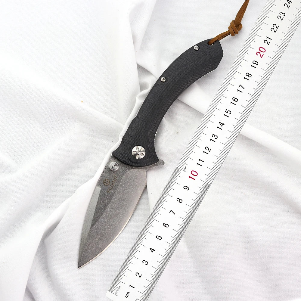 

Tigend 1814 folding knife 8Cr14Mov blade G10 handle outdoor camping hunting multi-purpose fruit knife EDC tool