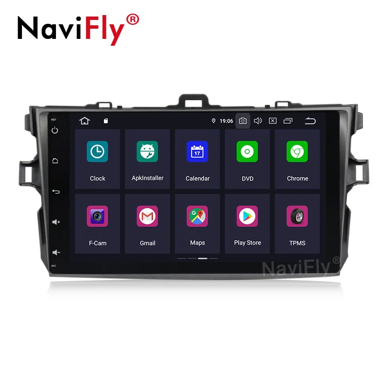 Clearance NaviFly IPS DSP Android 9.0 car multimedia player for Toyota corolla 2007 2008 2009 2010 2011 car gps navigation autoradio am fm 2