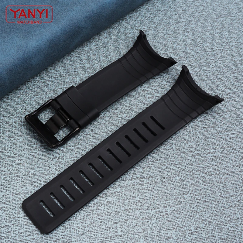 Enhanced Silicone Watch Band - Durable Rubber Strap Wristband with Free Tools (25mm)
