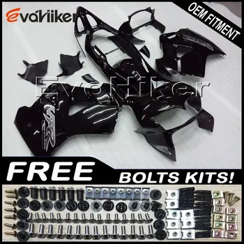 

Custom motorcycle plastic cover for VFR800 1998-2001 ABS fairing motorcycle panels black+gifts