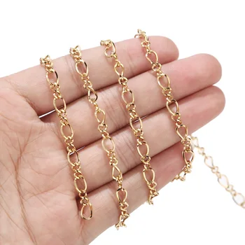

5mm gold tone Figaro Chain Stainless Steel Link Chain for DIY jewelry making