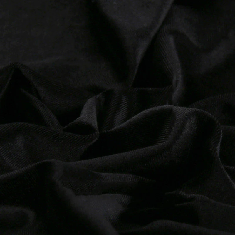 Ткань из плотного бархата для обивки одежды, скатерти DIY - Цвет: Black