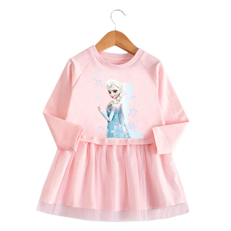 

Disney Baby Girls Dress Kids Clothes Princess Elsa Sofia Autumn Cotton Long Sleeve Party Birthday Princess Dresses Cloth Costume