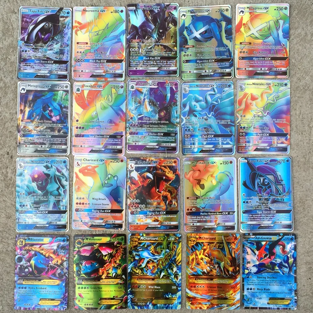 Новые карты 120C шт 115GX+ 5 мега ультра зверь TCG флэш блестящие карты игры битва торговые карты для детей игрушки Рождество