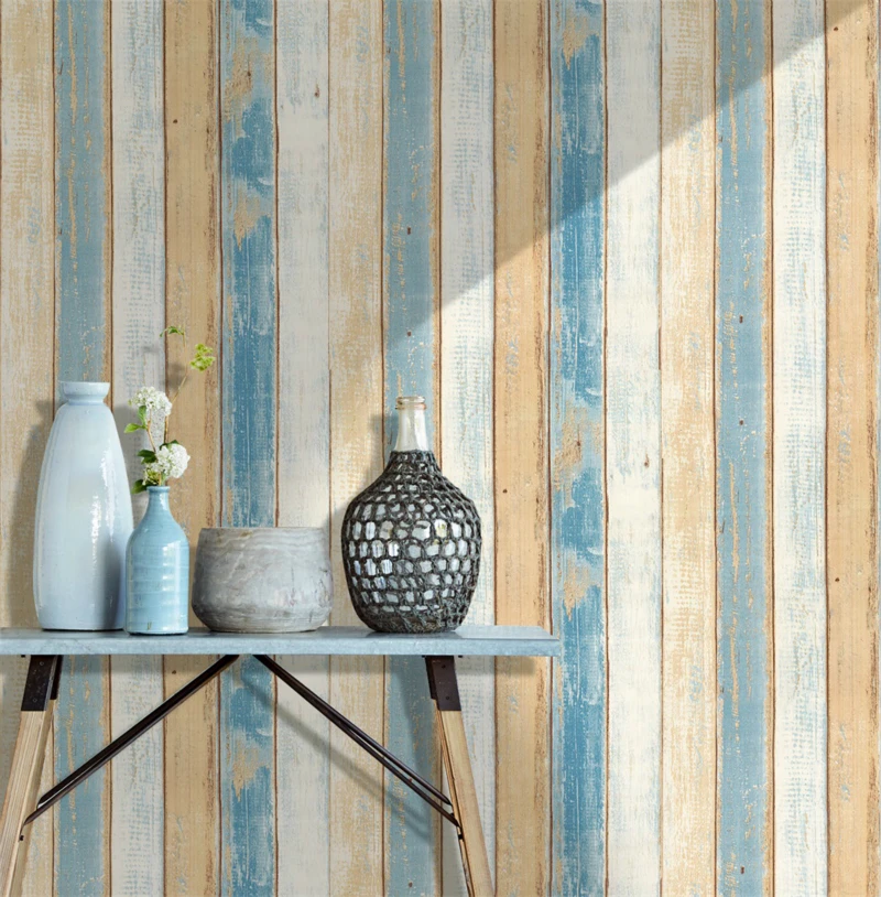 Vintage Wood 3D self adhesive Wallpaper for walls Rolls Mural Contact