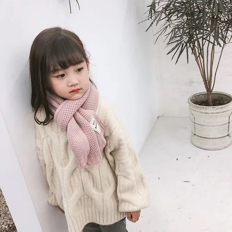 Boys' scarf autumn winter Korean fashion children's Knitting Baby Bib wool knitting winter versatile female warm girl