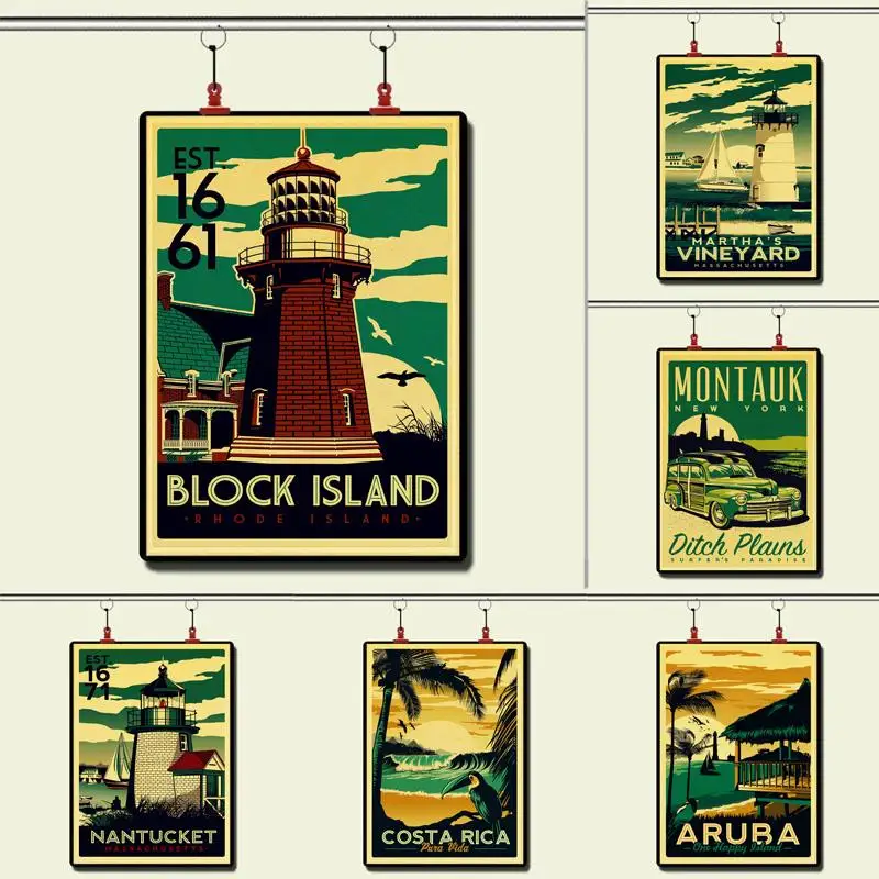 Гавайи Ньюпорт КостаРика Aruba туристические достопримечательности винтажный