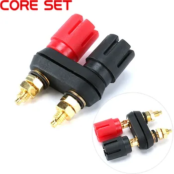 

Top Selling Quality Banana plugs Couple Terminals Red Black Connector Amplifier Terminal Binding Post Banana Speaker Plug Jack