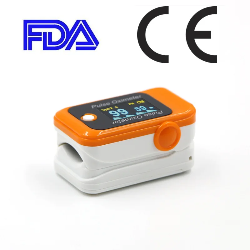 

Finger clip oximeter waveform display blood oxygen saturation pulse rate monitoring