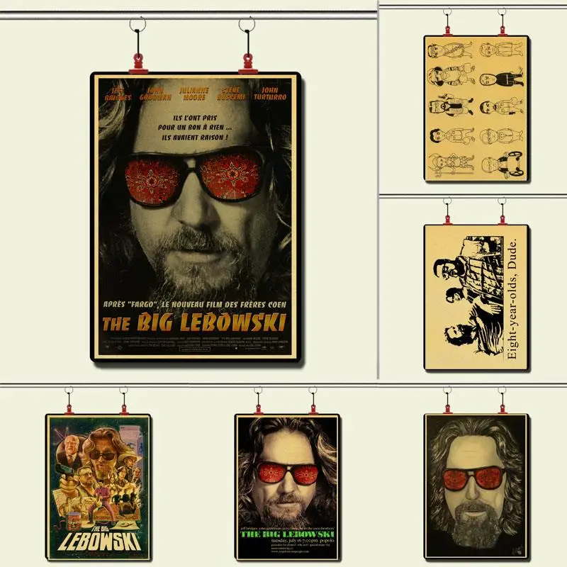 Винтажный бумажный постер The Big Lebowski Jeff Bridge John Goodman настенная живопись украшение