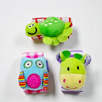 

Infant Baby Rattles Toys Animal Pattern Strap Rattle Kids Foot Socks Wrist Bells Rattles Cartoon Educational Toy Gifts