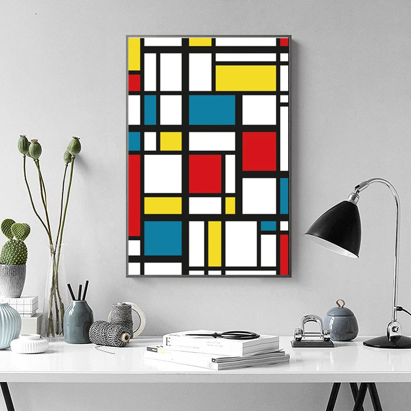Абстрактная живопись сетка картины от Piet Cornelies Mondrian современные на холсте