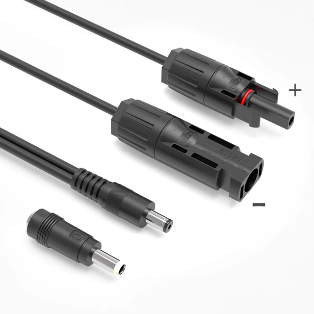 Solar Charging Cable Extension Cable with DC5521 DC5525 Connectors