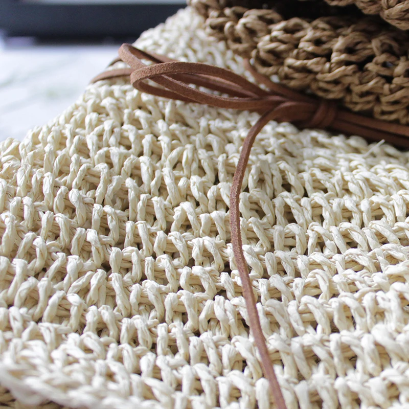 Ladies Sun Hat Bowknot Raffia Straw Hat Foldable Summer Wide Brim Beach foldable sunhat sun hats straw hats sun protection hat