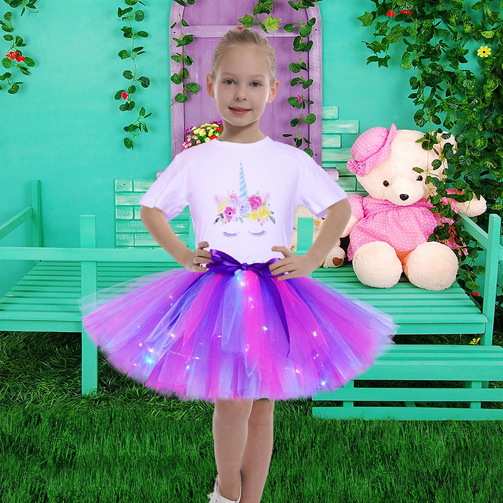 Jupe Tutu En Tulle Pour Bebe Fille Ensemble De Vetements D Ete 2 Pieces Jupe Tutu Pour Bebe A Adulte Vetements De Famille Costume Tutu Licorne Pour Enfants Aliexpress