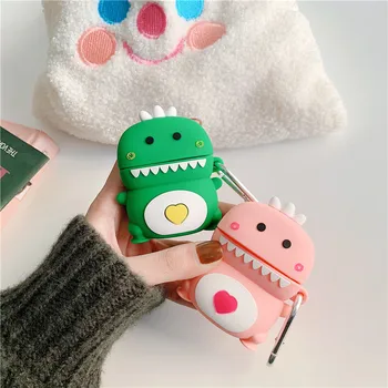 

3D Cute Dinosaur Wireless Bluetooth Headset Silicone Case for Huawei FreeBuds 2 Pro Honor Flypods Case Cover