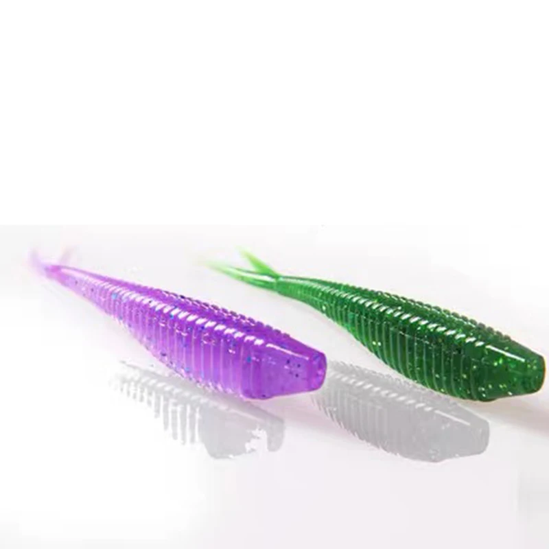 

8PC soft fish set 80mm 3.3g soft fishing lure silicone Variant Colors Shake left and right reflective Imitate small fish