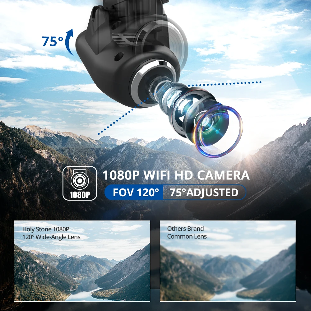 Holy Stone HS120D gps Дрон FPV с HD камерой 1080p Wifi RC дроны селфи следуем за мной Квадрокоптер gps ГЛОНАСС Квадрокоптер 300 м