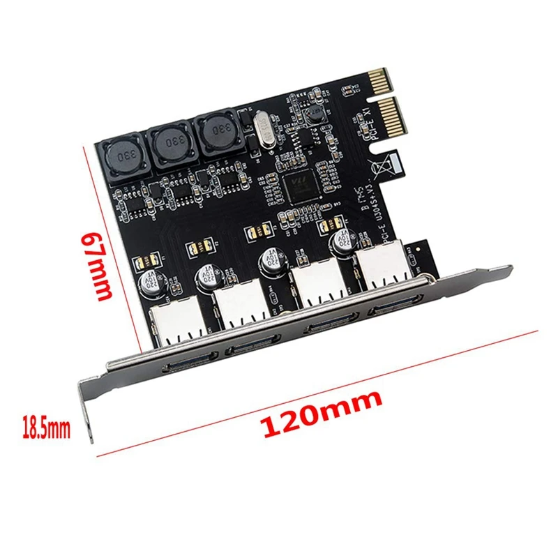Четыре Порты Usb 3,0 Супер быстрая зарядка 5 Гбит/с карта расширения Pci-E адаптер PCI Express конвертер карты 6A Питание модуль для настольного компьютера