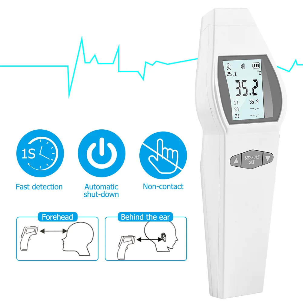 

Infrared Forehead Thermometer Baby Digital Handheld Ear Temperature Measure IR Device Non-contact Body adult Fever Thermometer