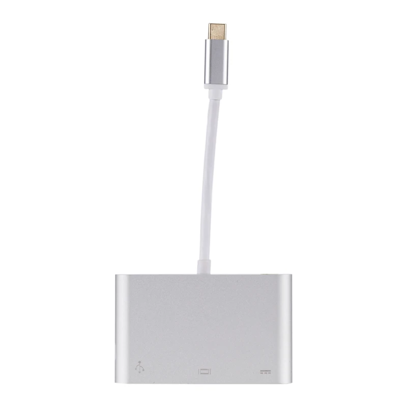 USBC To VGA Adapter Type C To 1080P VGA USB C Splitter Dongle Type C Charging HUB For MacBook Air Adapter Type C To USB 3.0 HUB