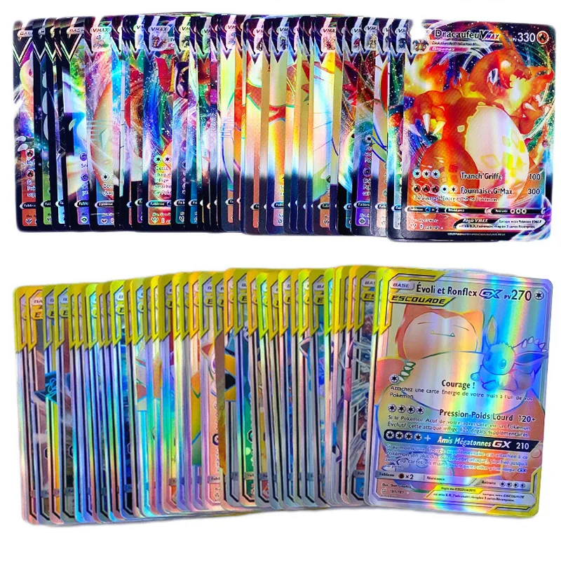 Карта Pokemon во французской версии с 145 V 54 VMAX 200 Gx 100 Tag Team 20 MEGA EX 1 Tarak|Коллекционные