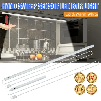 

CanLing USB LED Night Light Under Cabinet Light Lamp Smart Motion Sensor LED Closet Light 5V Hand Sweep Light Bedroom Kitchen