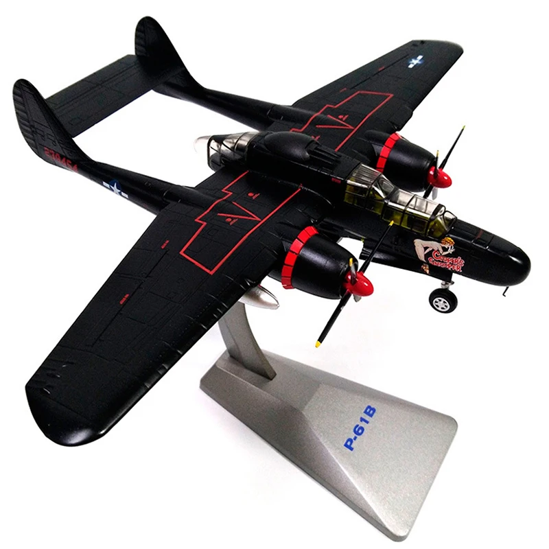 1/72 масштаб сплава бомбер P-61 Черная Вдова нам самолет воздушного флота P61 модель игрушка "самолет" Для детей подарок для коллекции