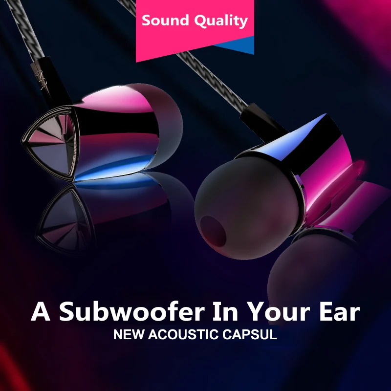 NEW Wired Earphone Mobile Phone 3.5mm Subwoofer In ear Headphone With Microphone Tuning Stereo Headset For Huawei Xiaomi Samsung|Phone Earphones & Headphones|   - AliExpress