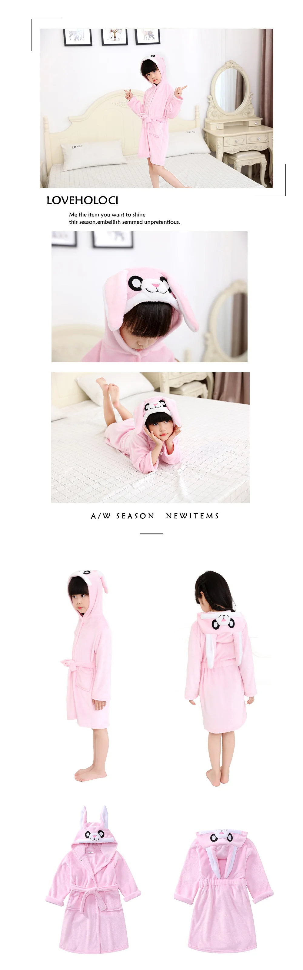 Детский халат с единорогом для девочек; Пижама с капюшоном; детский банный халат для мальчиков и девочек; детская одежда для сна; детская ночная рубашка