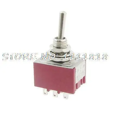 2 x 2A/250VAC 6A/125VAC 9 терминалов ВКЛ-ВЫКЛ-ВКЛ 3 пути 3P2T 3PDT Мини тумблер