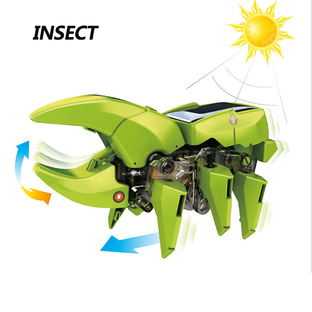 3 in 1 DIY Assemble Solar Power Educational Toy Solar Robot Dinosaur Insect Drill Changable Kit Christmas New Year Gift For Boy3