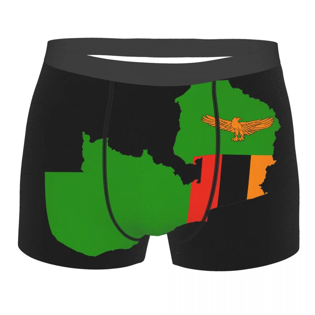 

Flag Map Of Zambia Men's Boxer Briefs R301 Humor Graphic Men's boxer leggings