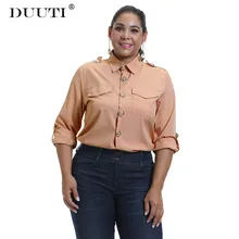 ##Special Price Plus Size Women Khaki Casual Shirts Spring Autumn Button Basics Army Gals Office Ladies Lapel Daily Wild Long Sleeve Shirts D30 ##Special Price Plus Size Women Khaki Casual Shirts Spring Autumn Button Basics Army Gals Office Ladies Lapel Daily Wild Long Sleeve Shirts D30