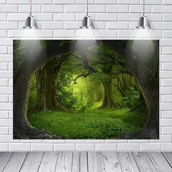 

Hot Photo Backdrop Enchanted Forest Photo Booth Props Nature Scenery Photography Background Travel Vinyl Backdrops for Picture