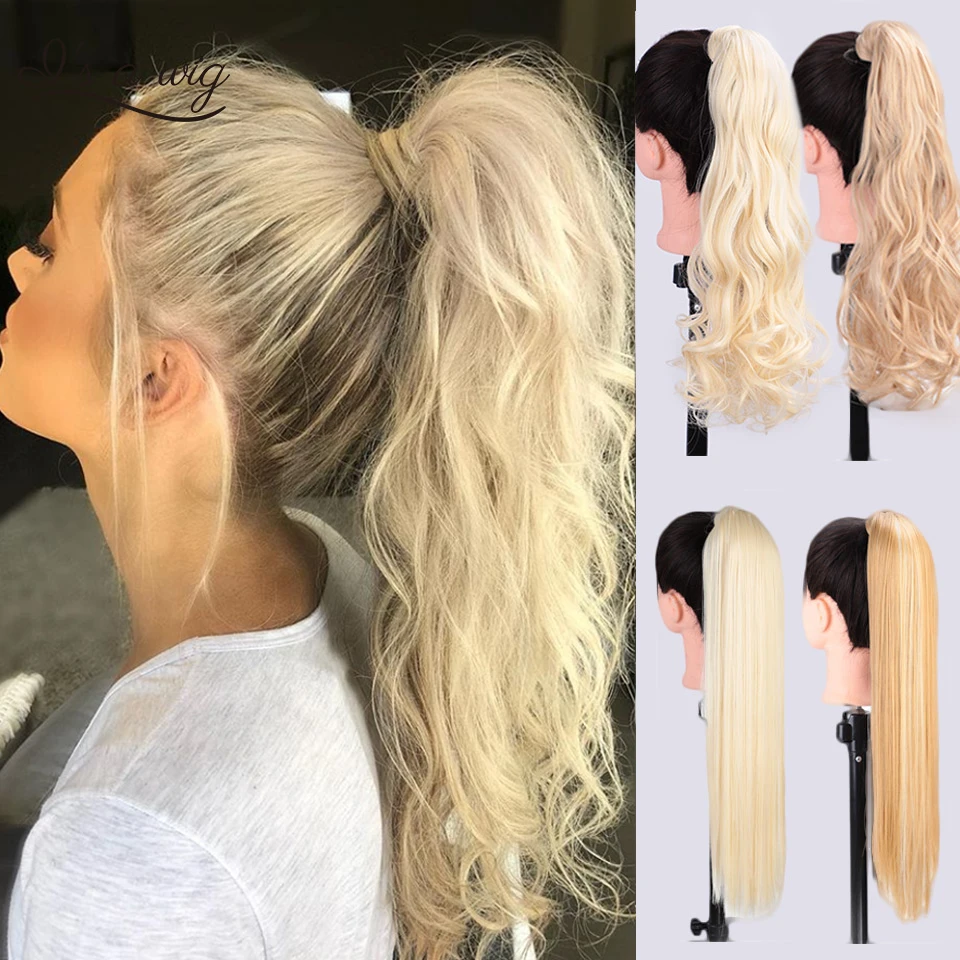 Synthetic Ponytail Hairpiece Wig False-Hair Clip-In Wavy Long with Is 22-Wrap